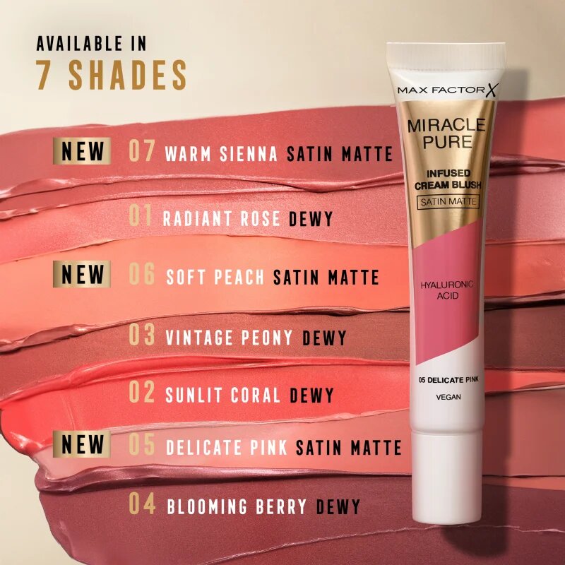 Max Factor Miracle Pure кремообразен руж цвят 02 Sunlit Coral 15 мл.