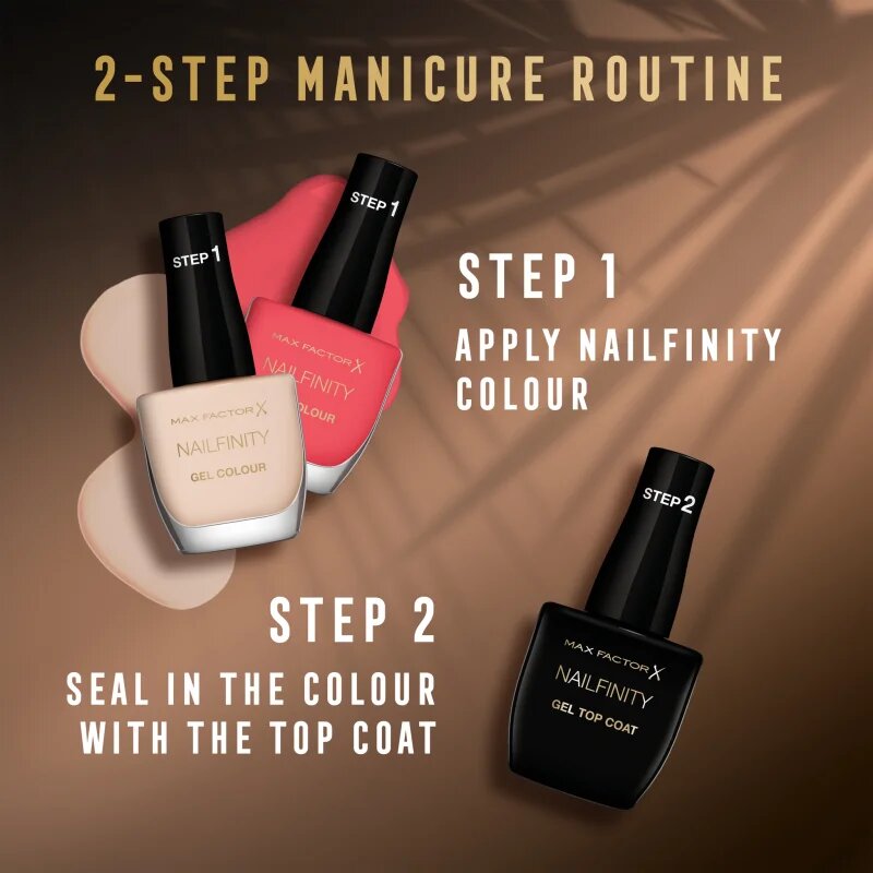 Max Factor Nailfinity Gel Top Coat гел топ лак за нокти цвят 100 The Finale 12 мл.