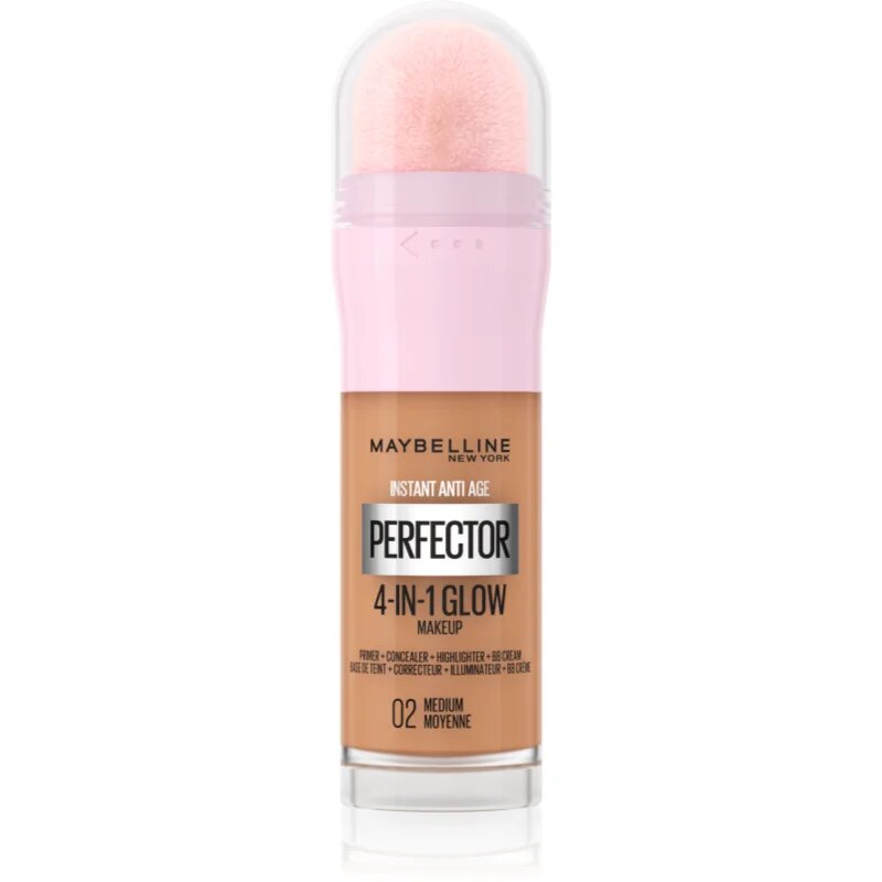 MAYBELLINE NEW YORK Instant Perfector 4-in-1 озаряващ фон дьо тен за естествен вид цвят 02 Medium 20 мл.
