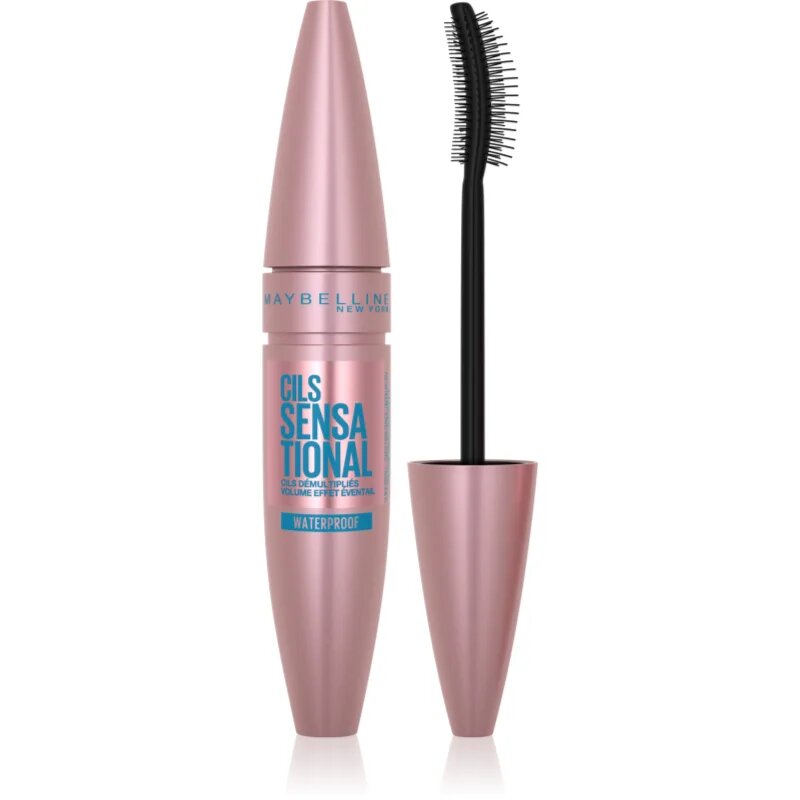 MAYBELLINE NEW YORK Lash Sensational водоустойчива спирала за удължаване извиване на миглите и придаване на обем цвят Black 9.4 мл.