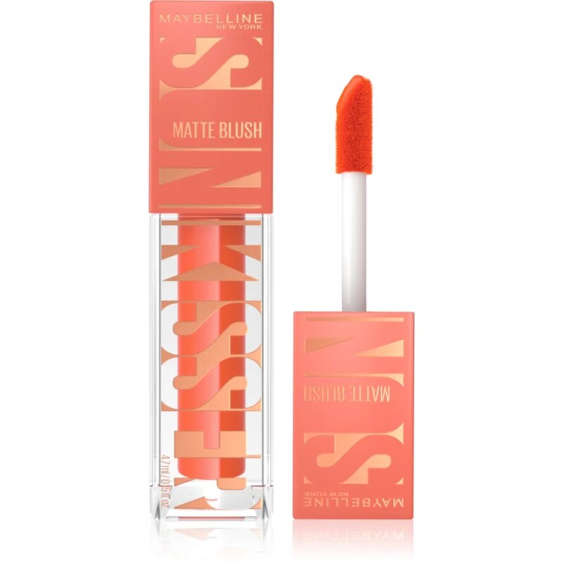 MAYBELLINE NEW YORK Sunkisser Matte течен руж с матиращ ефект цвят 34 Peachy Quench 4.7 мл.