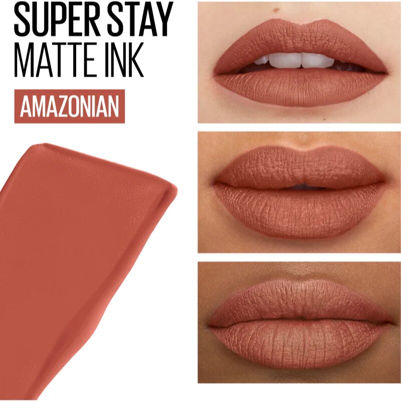 MAYBELLINE NEW YORK SuperStay Matte Ink матиращо течно червило за дълготраен ефект цвят 70 Amazonian 5 мл.