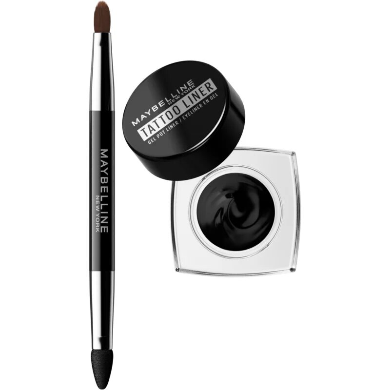 MAYBELLINE NEW YORK Tattoo Liner дълготрайна гел очна линия с четка цвят 950 Blackest Black 3 гр.