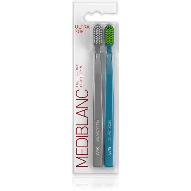 MEDIBLANC 5490 Ultra Soft четки за зъби ултра софт Grey Blue 2 бр.
