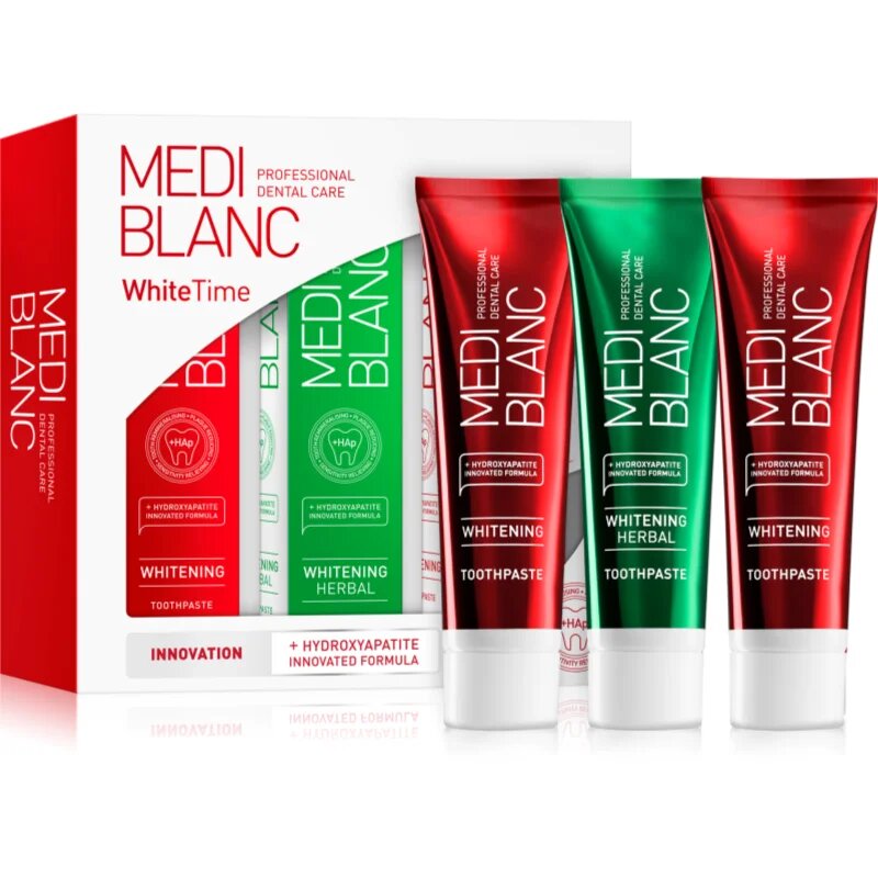MEDIBLANC Dental Care White Time Set Комплект за дентална грижа за искрящи бели зъби 3x100 мл.