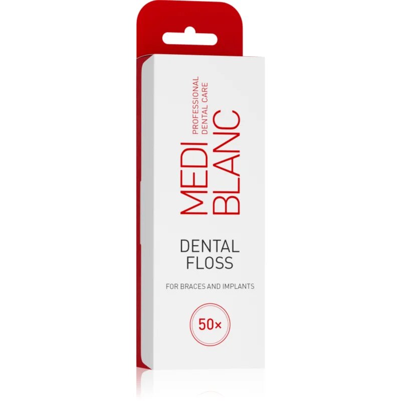 MEDIBLANC Dental Floss For Braces дентален концец за брекети и импланти 50 бр.