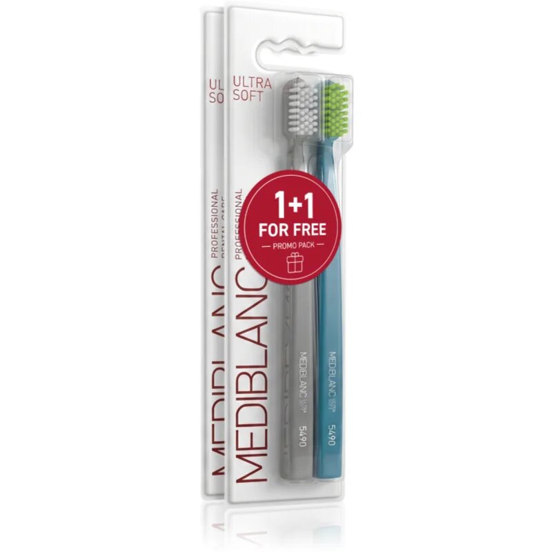 MEDIBLANC Set TB Ultra Soft Grey Blue + Ultra Soft Pink Blue Duopack четки за зъби