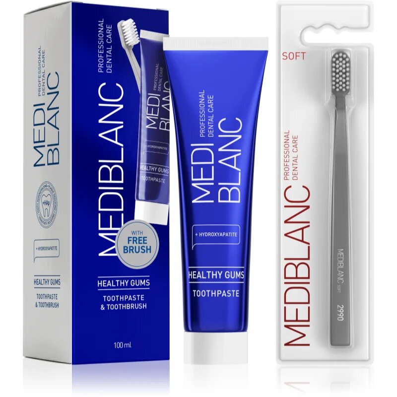 MEDIBLANC Set TP Gums 100ml + TB Soft Grey Single Комплект за дентална грижа