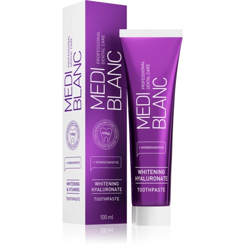 MEDIBLANC Toothpaste Hyaluronic Acid избелваща паста с натриев хиалуронат 100 мл.