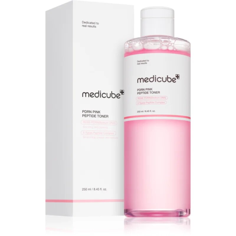 Medicube PDRN Pink Cica Soothing Toner озаряващ тоник за лице за стягане на кожата 250 мл.
