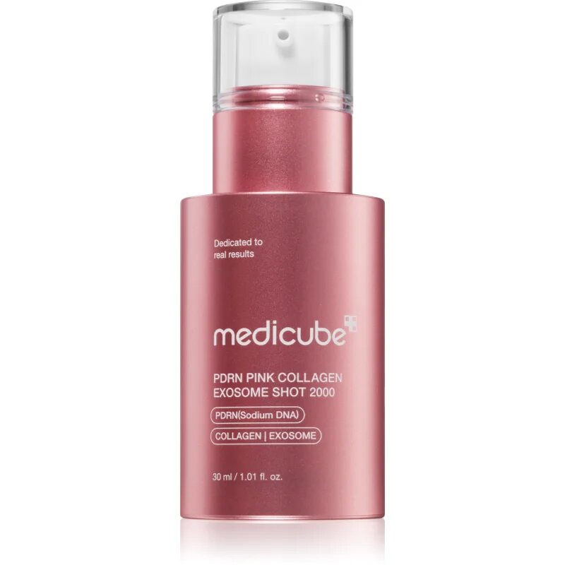 Medicube PDRN Pink Exosome Shot Serum 2000 регенериращ серум за лице за изглаждане на кожата и минимизиране на порите 30 мл.