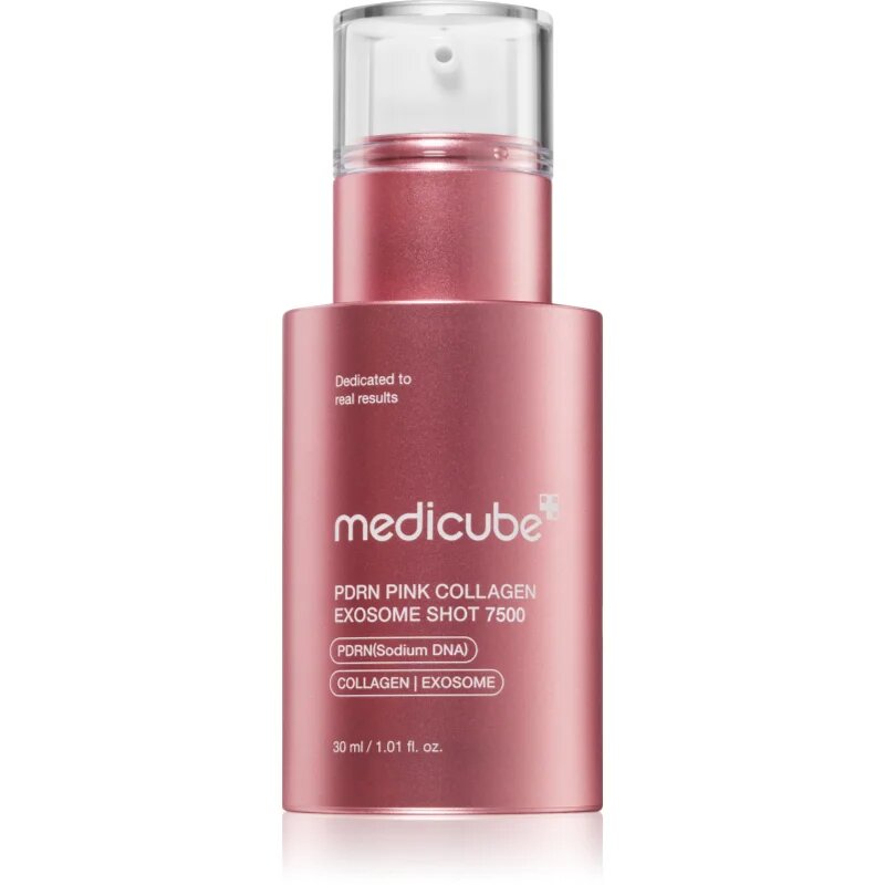 Medicube PDRN Pink Exosome Shot Serum 7500 регенериращ серум за лице за изглаждане на кожата и минимизиране на порите 30 мл.