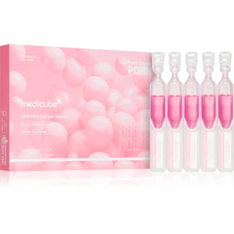 Medicube PDRN Pink One Day Serum възстановяващ серум за лице за освежаване и хидратация 10x1.5 мл.