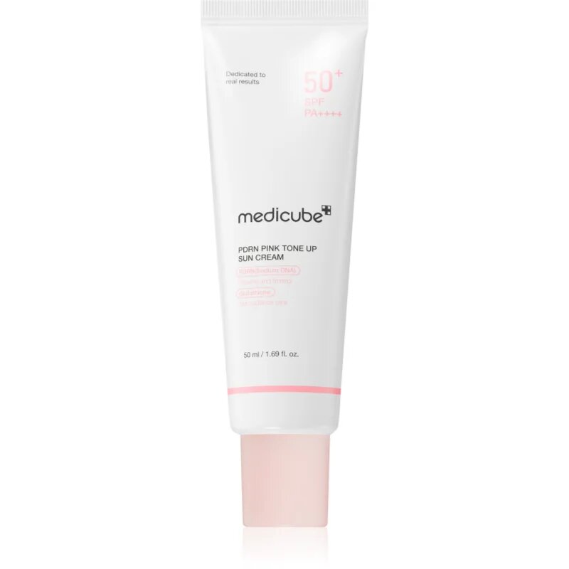 Medicube PDRN Pink Tone Up Sun Cream хидратиращ защитен крем SPF 50 50 мл.
