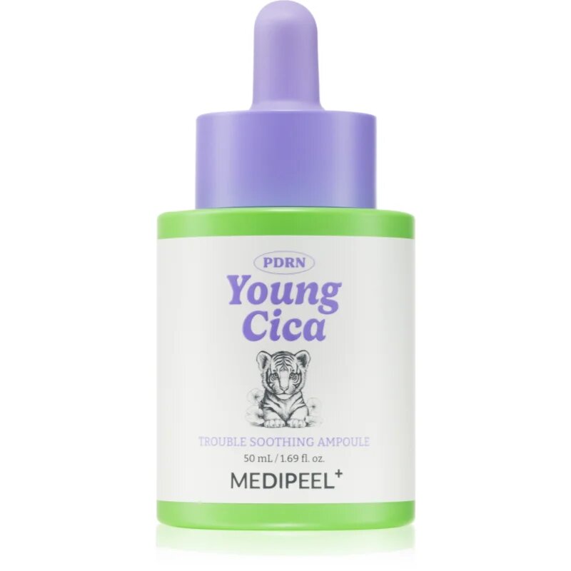 MEDIPEEL+ Young Cica PDRN Trouble Soothing Ampoule успокояващ серум срещу зачервяване на кожата с регенериращ ефект 50 мл.