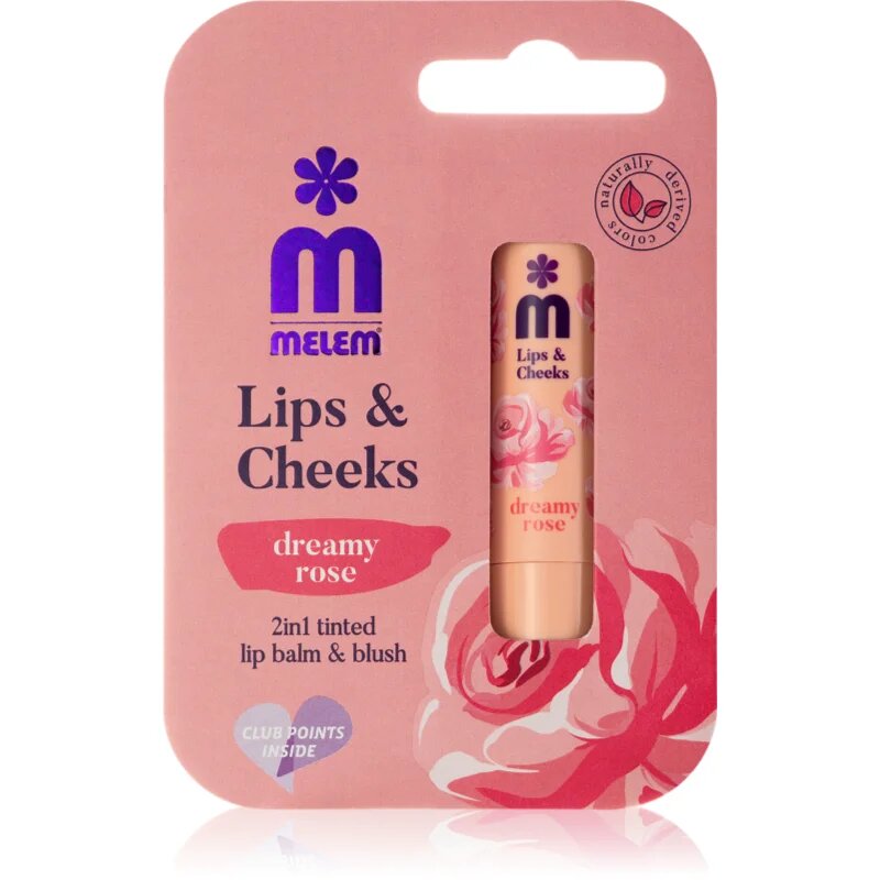 Melem Lips&Cheeks Dreamy Rose тониращ балсам за устни и скули 4.5 гр.