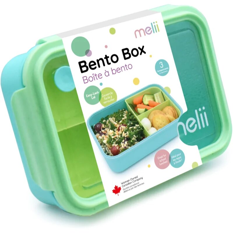 Melii Bento Box кутия за закуска Blue Mint Lime 1250 мл.