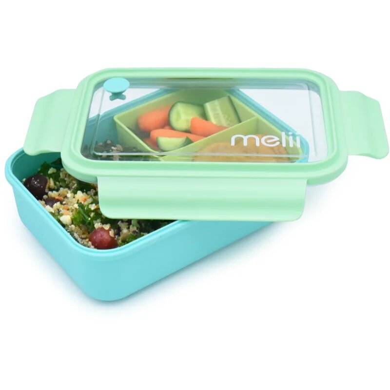 Melii Bento Box кутия за закуска Blue Mint Lime 1250 мл.