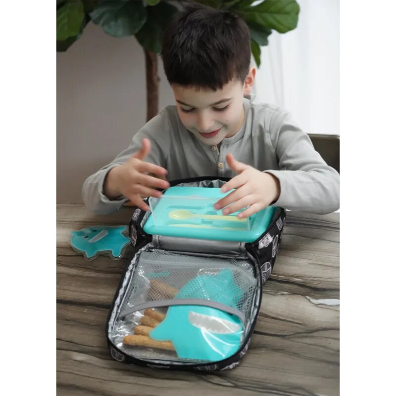 Melii Bento Box кутия за закуска Blue Mint Lime 1446 мл.