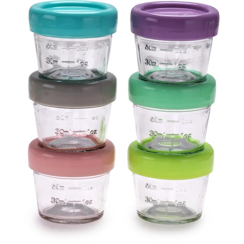 Melii Glass Food Container кутия за съхранение на храни 6x118 мл.