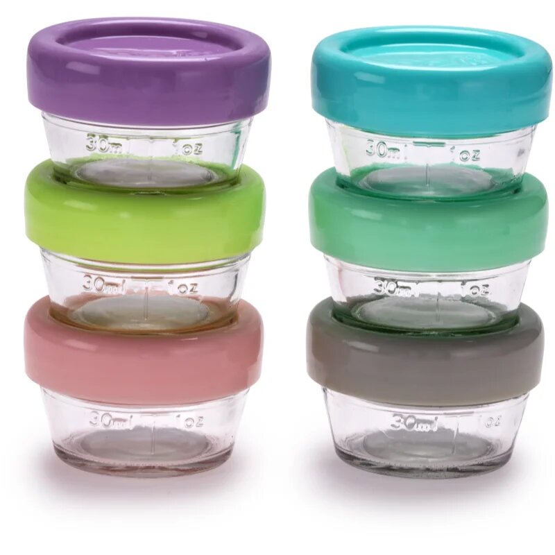 Melii Glass Food Container кутия за съхранение на храни 6x59 мл.