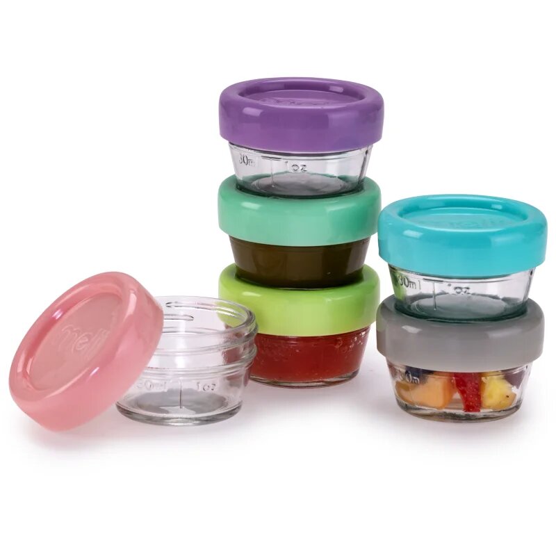 Melii Glass Food Container кутия за съхранение на храни 6x59 мл.