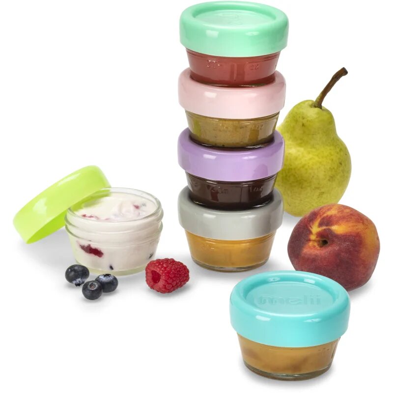 Melii Glass Food Container кутия за съхранение на храни 6x59 мл.