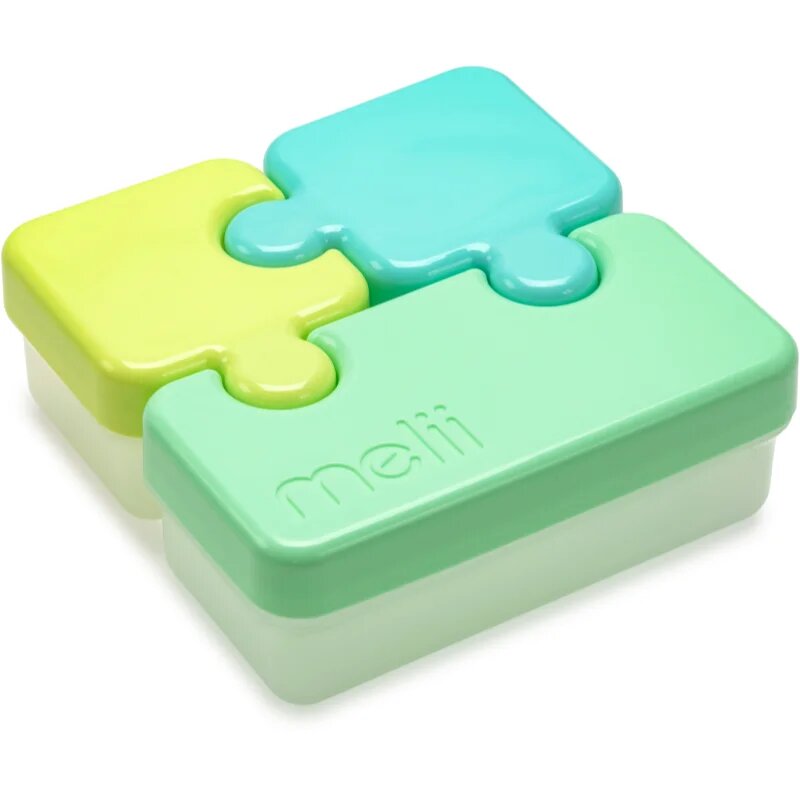 Melii Puzzle Container кутия за закуска Blue & Mint 850 мл.