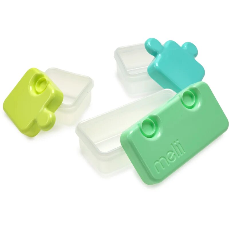 Melii Puzzle Container кутия за закуска Blue & Mint 850 мл.