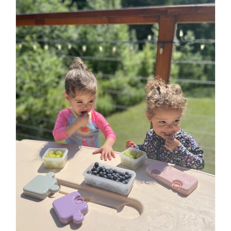 Melii Puzzle Container кутия за закуска Blue & Mint 850 мл.