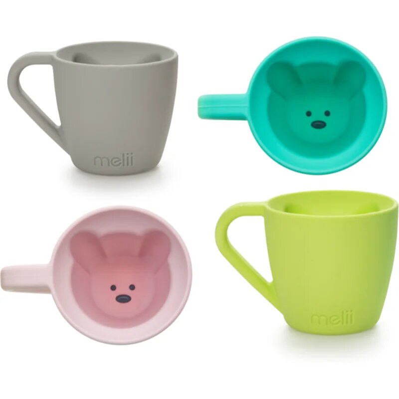 Melii Silicone Bear Mug чаша Blue & Mint 2x145 мл.