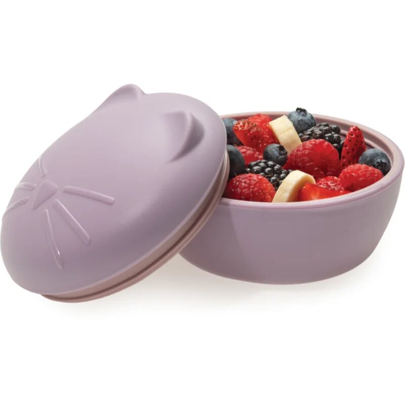 Melii Silicone Bowl with Lid кутия за закуска Cat 350 мл.
