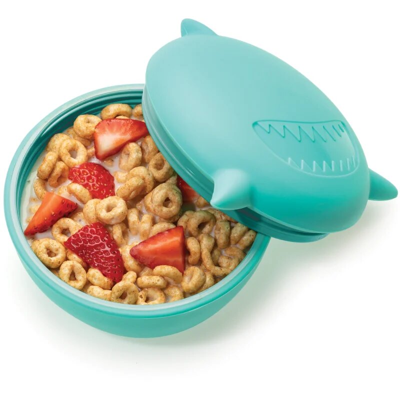 Melii Silicone Bowl with Lid кутия за закуска Shark 350 мл.