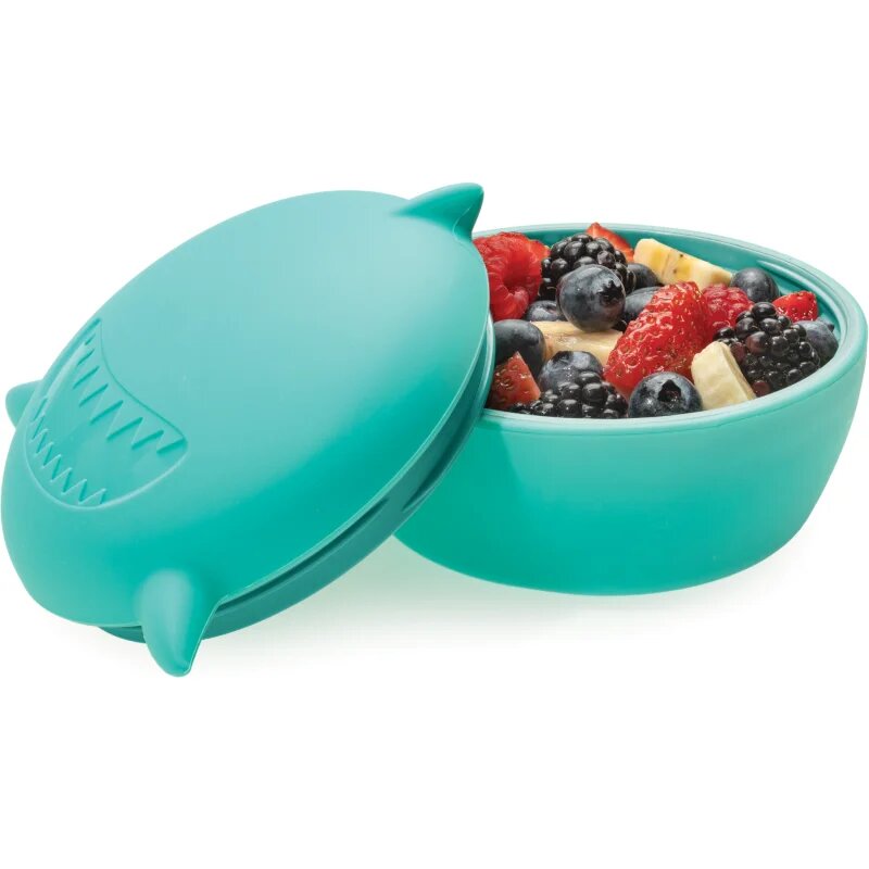 Melii Silicone Bowl with Lid кутия за закуска Shark 350 мл.