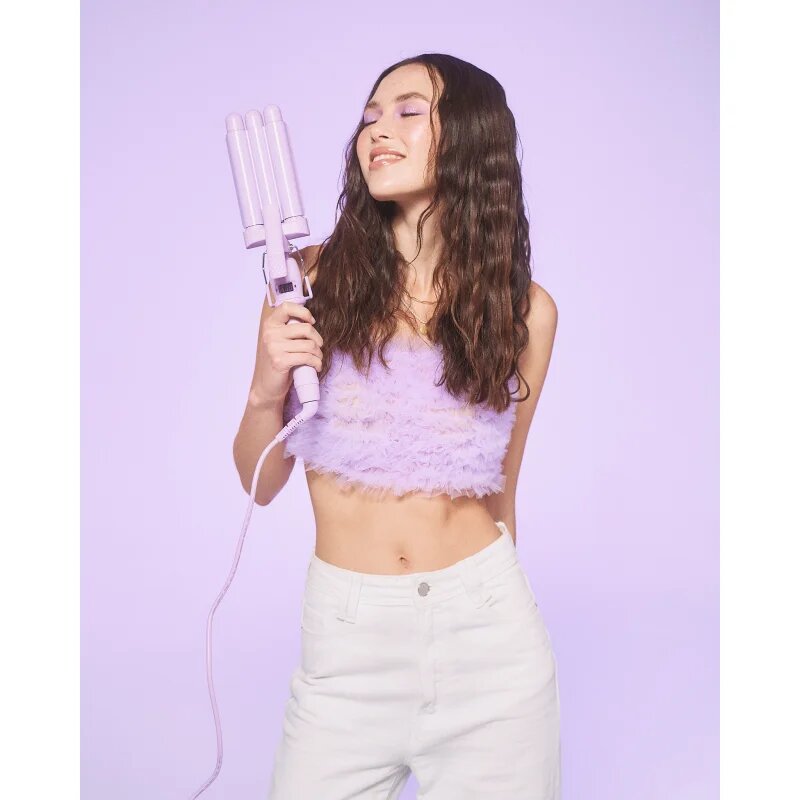Mermade Cutie Waver 22 mm тройна маша За коса Lilac 1 бр.