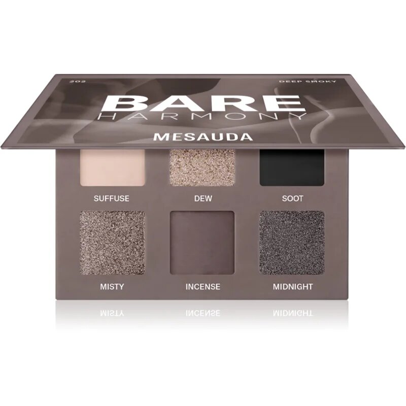 Mesauda Bare Harmony палитра от сенки за очи цвят 202 Deep Smoky 6x1 гр.