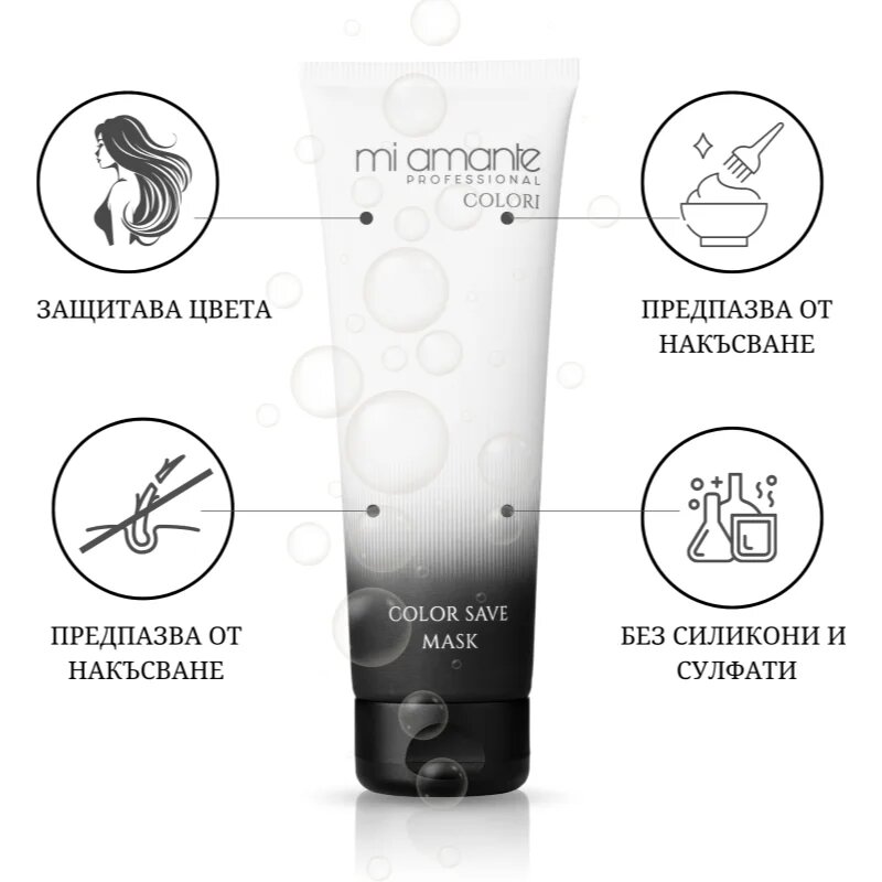 Mi Amante Professional Colori Save Mask маска за коса за защита на цветовете 250 мл.