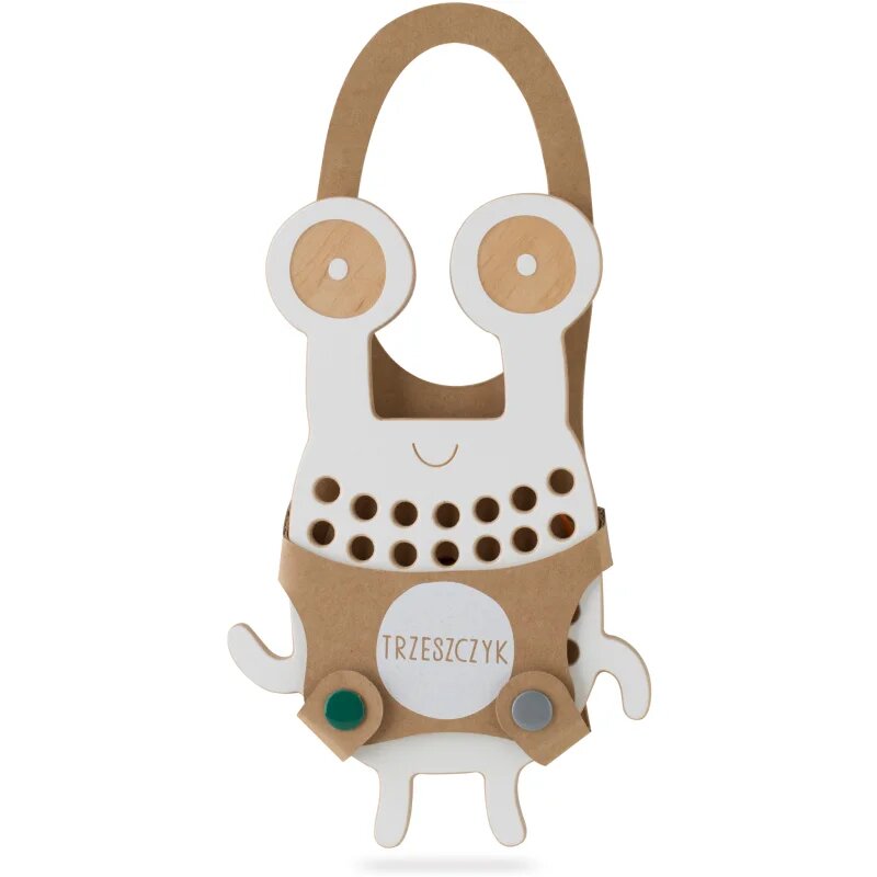 Milin Big Wooden Lacing Toy Crab Goggly играчка за подреждане 20 cm x 13 cm x 07 cm 1 бр.