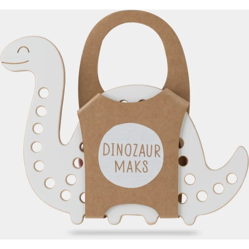 Milin Big Wooden Lacing Toy Dinosaur Max играчка за подреждане 185 cm x 11 cm x 07 cm 1 бр.