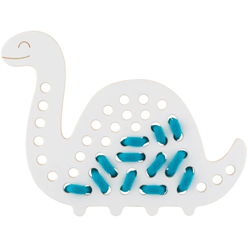 Milin Big Wooden Lacing Toy Dinosaur Max играчка за подреждане 185 cm x 11 cm x 07 cm 1 бр.