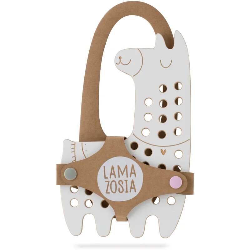 Milin Big Wooden Lacing Toy Lama Lily играчка за подреждане 205 cm x 13 cm x 07 cm 1 бр.