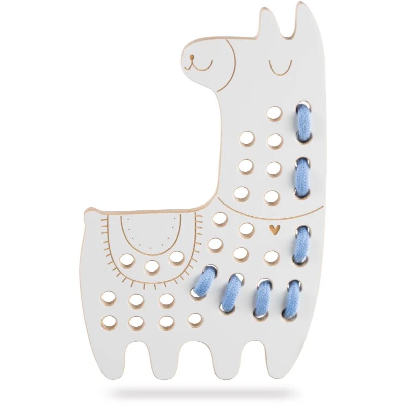 Milin Big Wooden Lacing Toy Lama Lily играчка за подреждане 205 cm x 13 cm x 07 cm 1 бр.