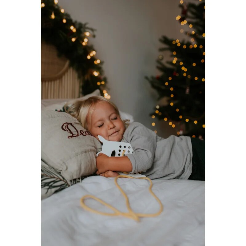Milin Big Wooden Lacing Toy Little Deer Emily играчка за подреждане 18 cm x 13 cm x 07 cm 1 бр.