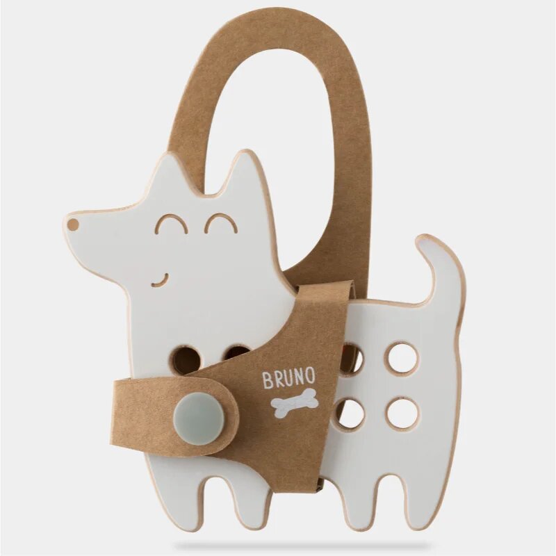 Milin Small Wooden Lacing Toy Dog играчка за подреждане 10 cm x 10 cm x 07 cm 1 бр.