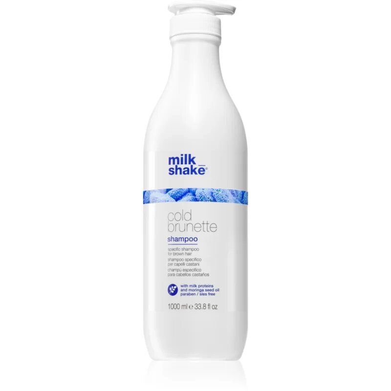 milk_shake® Cold Brunette Shampoo шампоан неутрализиращ жълтите нюанси за коса с кафяви нюанси 1000 мл.