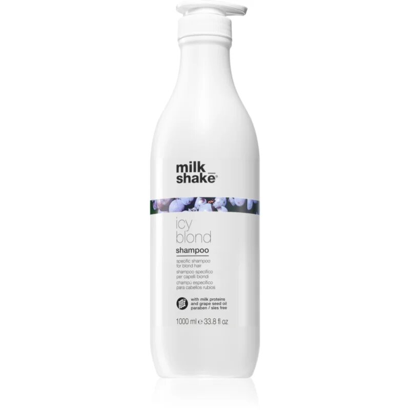 milk_shake® Icy Blond Shampoo шампоан неутрализиращ жълтите нюанси за руса коса 1000 мл.
