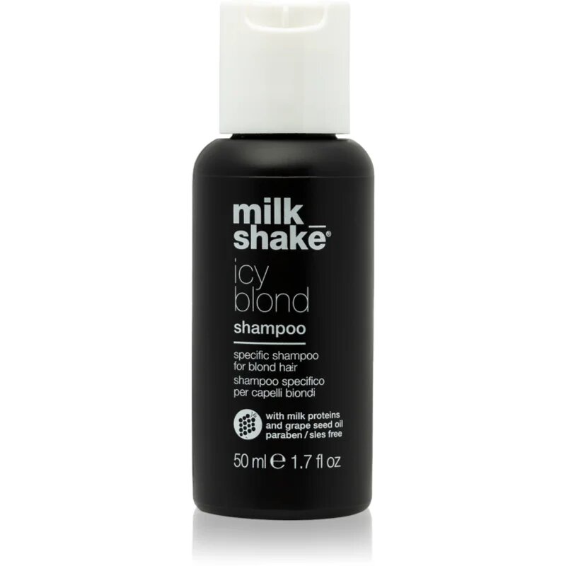 milk_shake® Icy Blond Shampoo шампоан неутрализиращ жълтите нюанси за руса коса 50 мл.