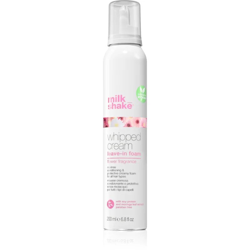 milk_shake® Leave-in Treatments Whipped Cream хидратираща грижа без отмиване за боядисана коса Flower Fragrance 200 мл.