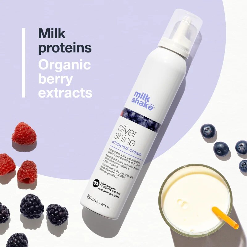 milk_shake® Silver Shine крем-пяна за руса коса неутрализиращ жълтеникавите оттенъци 200 мл.