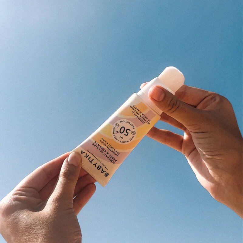 Mimitika Babytika Sunscreen Brush SPF 50+ детски крем за слънчеви бани с апликатор SPF 50+ 40 мл.